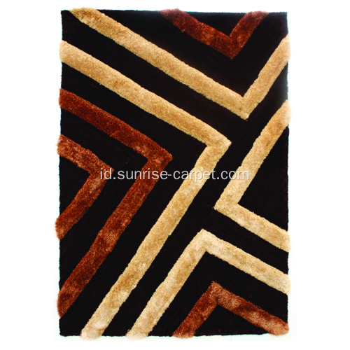 Meja Berumbai Shagy Rug dengan desain modern 3D